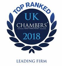 Top Ranked: Chambers UK 2018 - Leading Firm