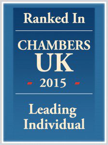 Ranked in Chambers UK 2015 - Leading Individual