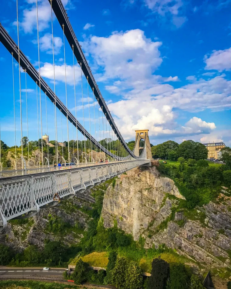 The Bristol Suspension Bridge on a sunny day